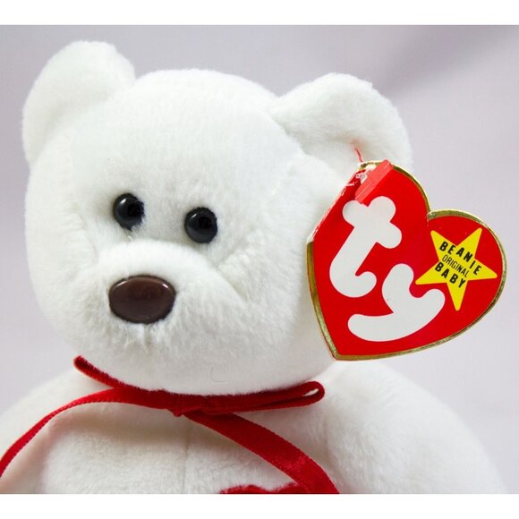 Ty Valentino 1994 with Brown Nose & Valentina 1999 Beanie Babies with Tags - Picture 3 of 15